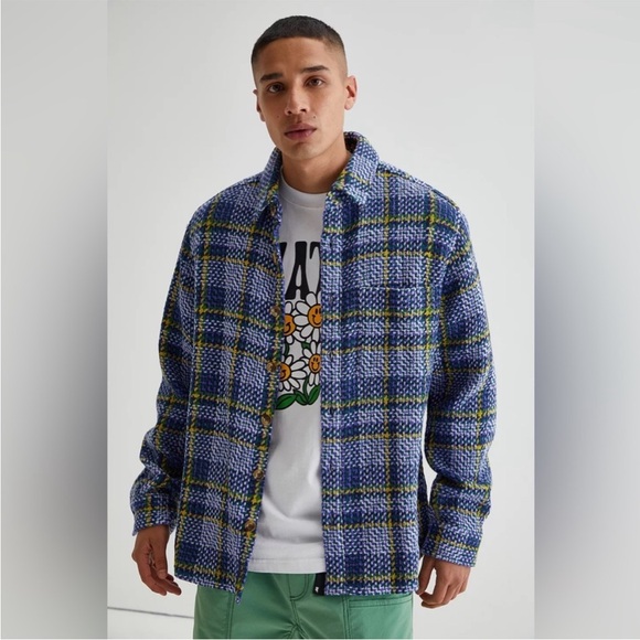 URBAN OUTFITTERS Plaid Exploded Twill Coat / Shacket - Picture 1 of 15
